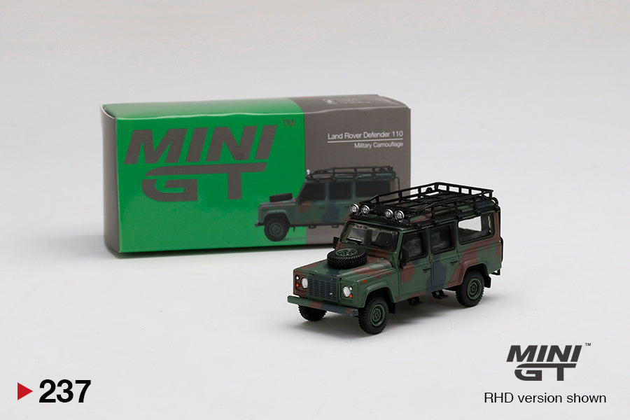 Mini GT No.237 Land Rover Defender 110 Military Camouflage (Hong Kong Exclusive Model)