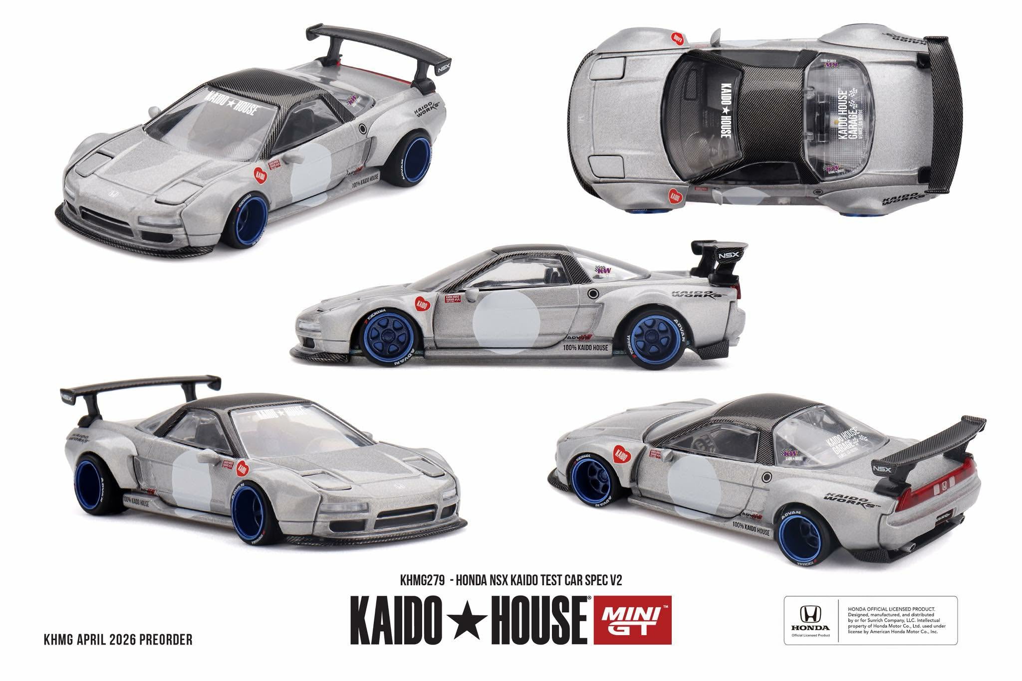 Pre-Order* Mini GT x Kaido House No.279 Honda NSX Kaido Test Car