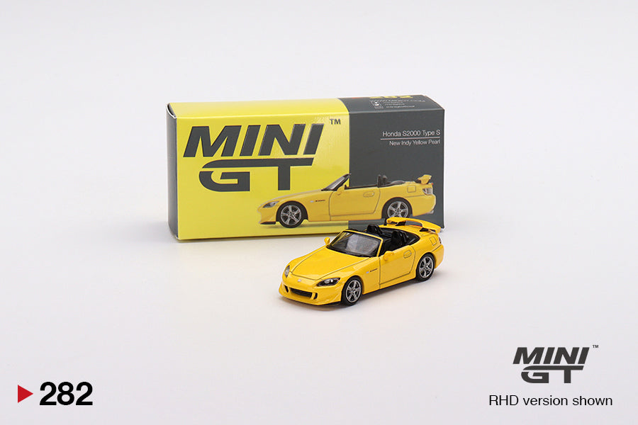 Mini GT No.282 Honda S2000 Type S New Indy Yellow Pearl