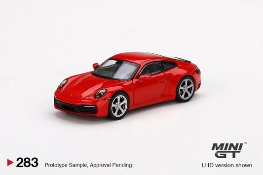 Mini GT No.283 Porsche 911 (992) Carrera S Guards Red
