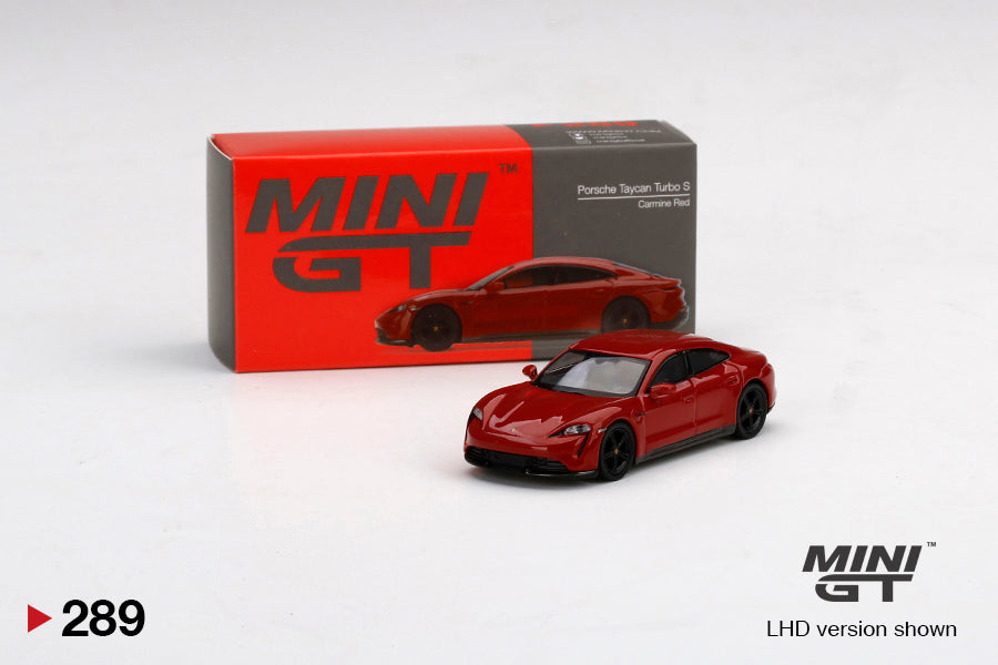 Mini GT No.289 Porsche Taycan Turbo S Carmine Red