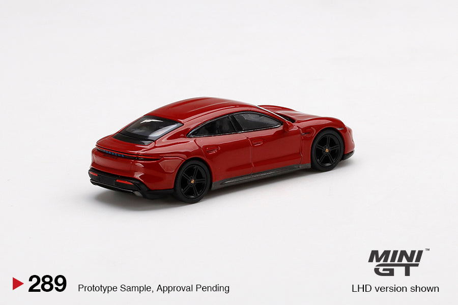 Mini GT No.289 Porsche Taycan Turbo S Carmine Red