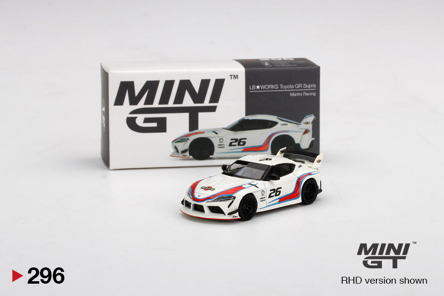 Mini GT No.296 LB★WORKS Toyota GR Supra Martini Racing