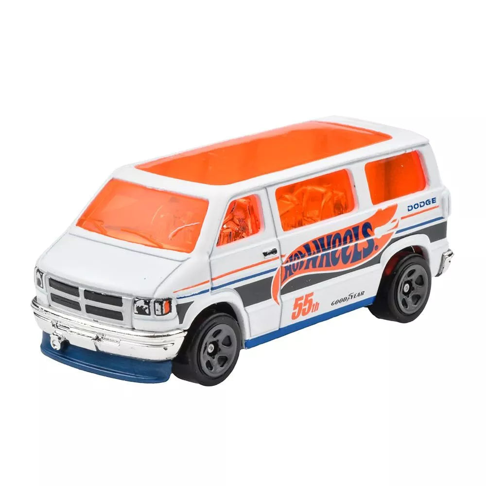 Hot Wheels HW 55 Race Team 2/5 Dodge Van (White) - Japanese Card