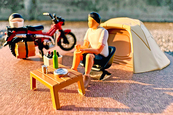 *Pre-Order* Tomytec DioColle 64 #Carsnap No.30a Solo Camping (with Honda CT125 Hunter Cub)