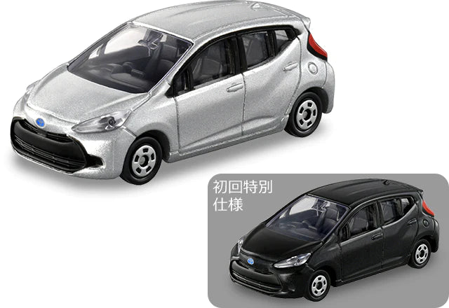 Tomica No.34 Toyota Aqua (Black) - First Edition