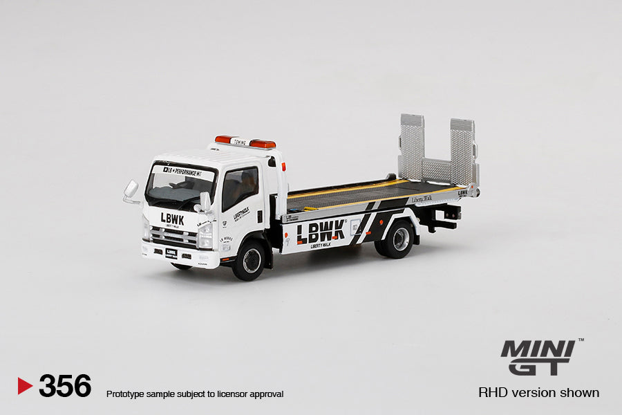 Mini GT No.356 Mini GT x Tiny Isuzu N-Series Vehicle Transporter LBWK White