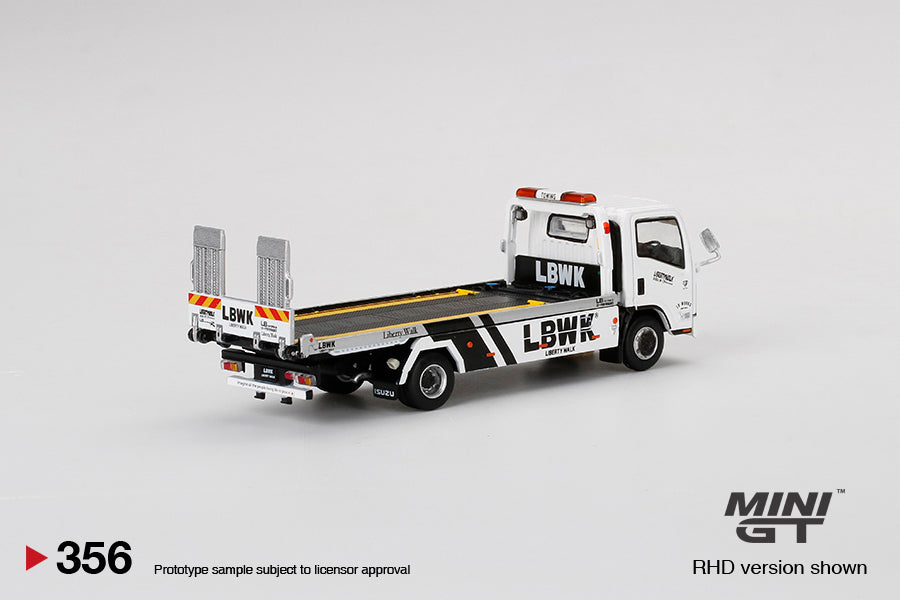 Mini GT No.356 Mini GT x Tiny Isuzu N-Series Vehicle Transporter LBWK White