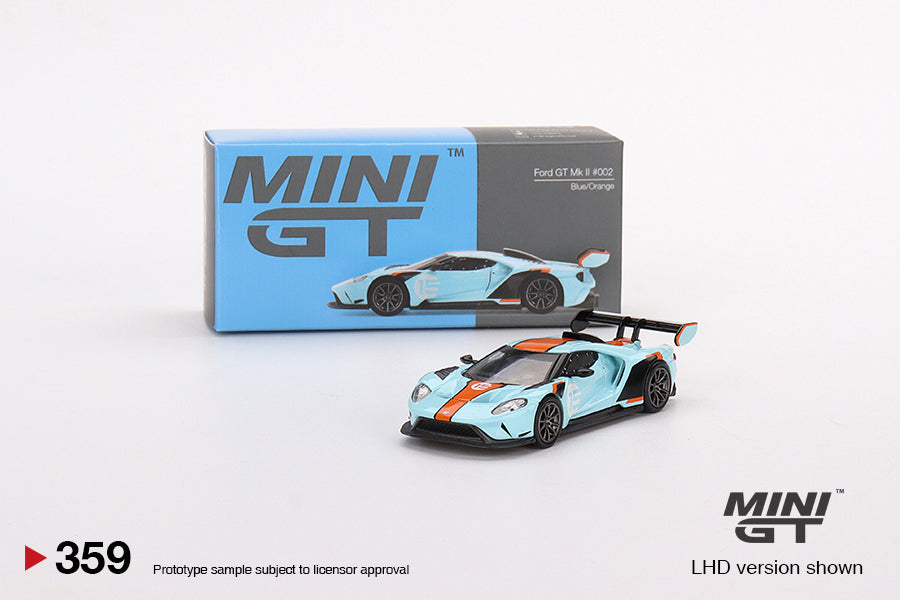 Mini GT No.359 Ford GT Mk II #002 Blue/Orange
