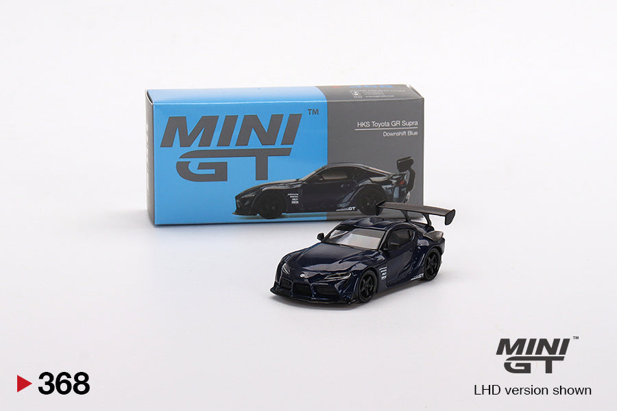 Mini GT No.368 HKS Toyota GR Supra (A90) Downshift Blue