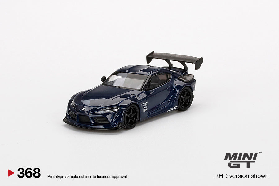 Mini GT No.368 HKS Toyota GR Supra (A90) Downshift Blue