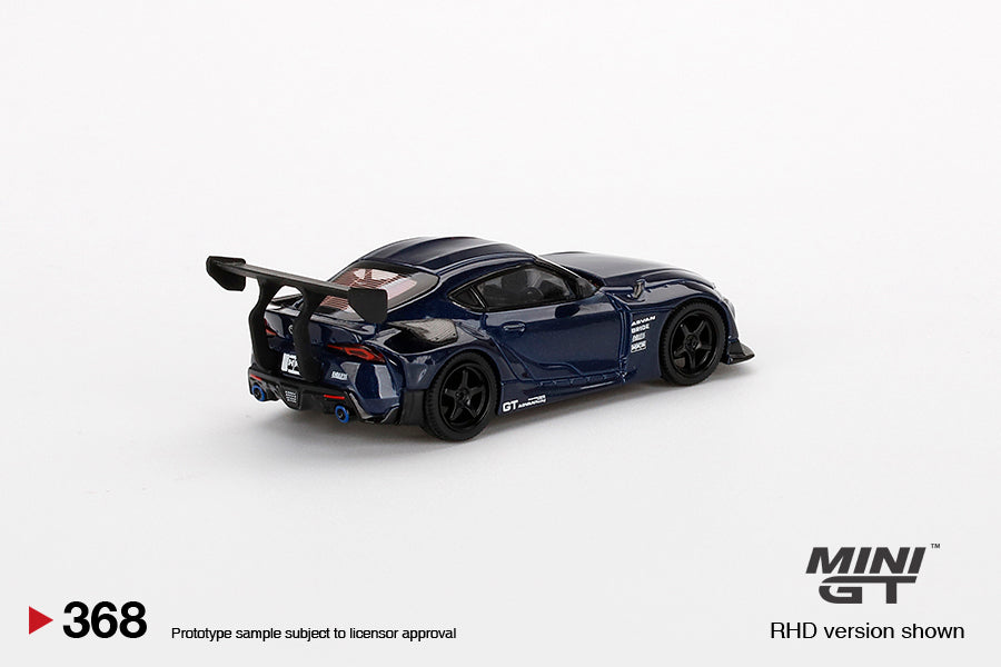 Mini GT No.368 HKS Toyota GR Supra (A90) Downshift Blue