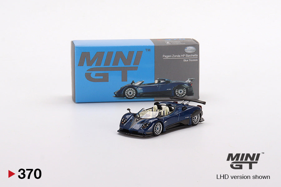 Mini GT No.370 Pagani Zonda HP Barchetta Blue Tricolore