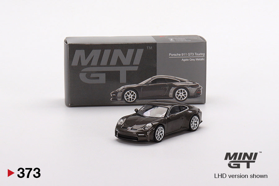 Mini GT No.373 Porsche 911 (992) GT3 Touring Agate Grey Metallic