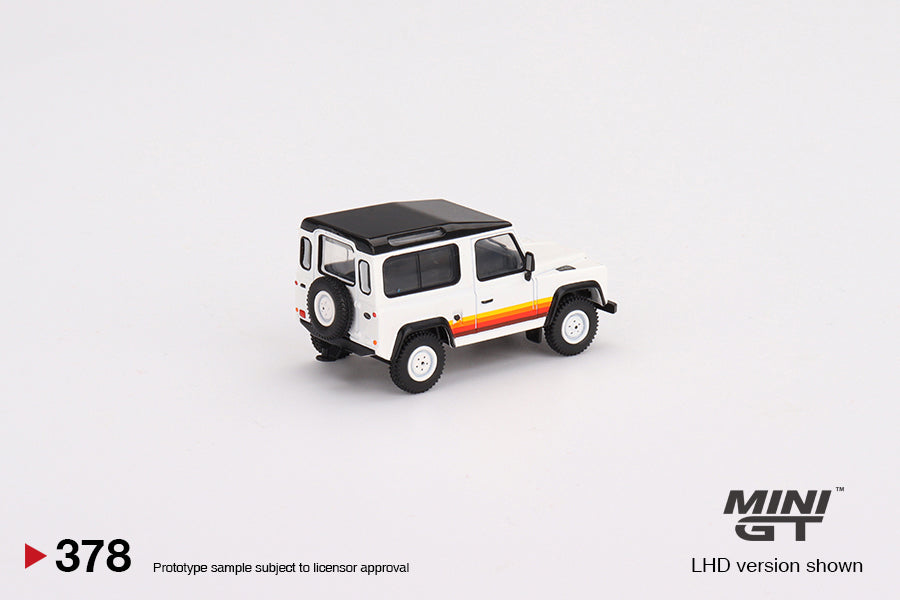 Mini GT No.378 Land Rover Defender 90 Wagon White