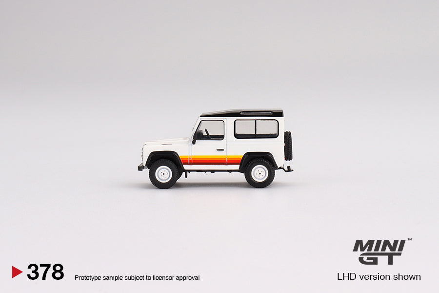 Mini GT No.378 Land Rover Defender 90 Wagon White