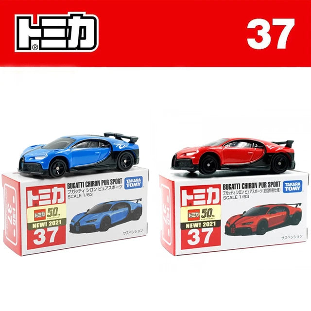 Tomica No.37 Bugatti Chiron Pur Sport (Red) - First Edition