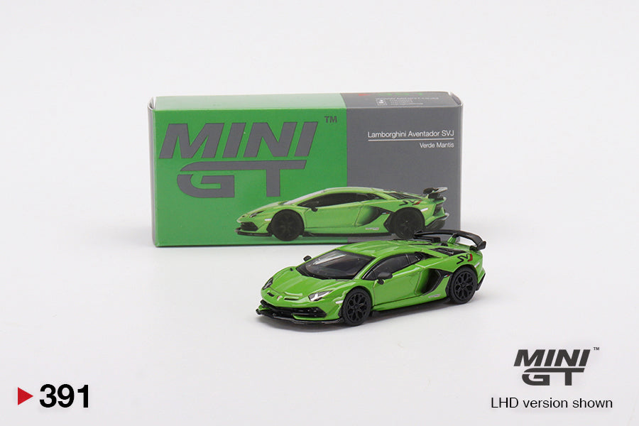Mini GT No.391 Lamborghini Aventador SVJ Verde Mantis