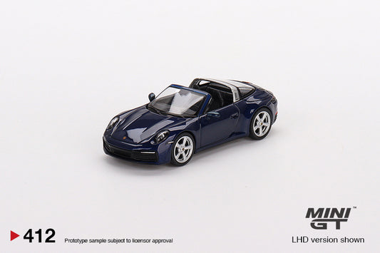 Mini GT No.412 Porsche 911 Targa 4S Gentian Blue Metallic