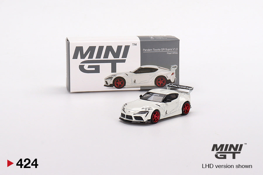 Mini GT No.424 Pandem Toyota GR Supra V1.0 Pearl White