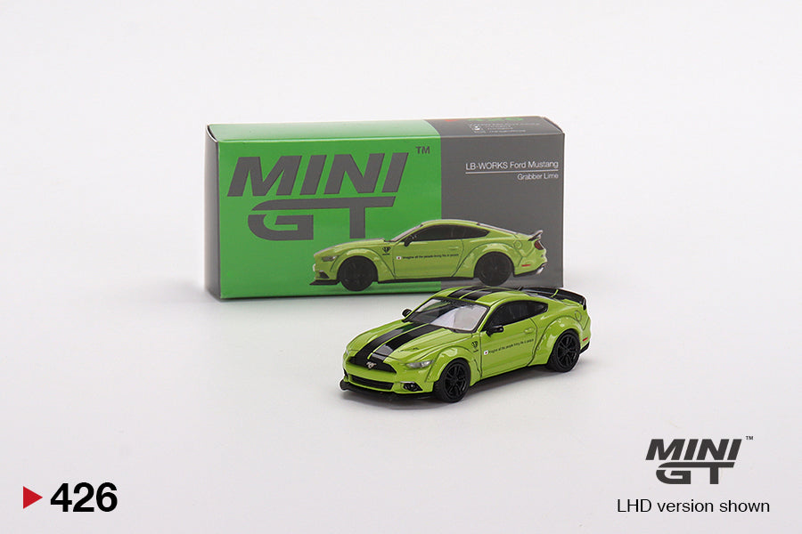 Mini GT No.426 LB-Works Ford Mustang Grabber Lime