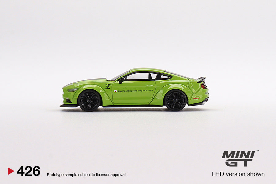 Mini GT No.426 LB-Works Ford Mustang Grabber Lime