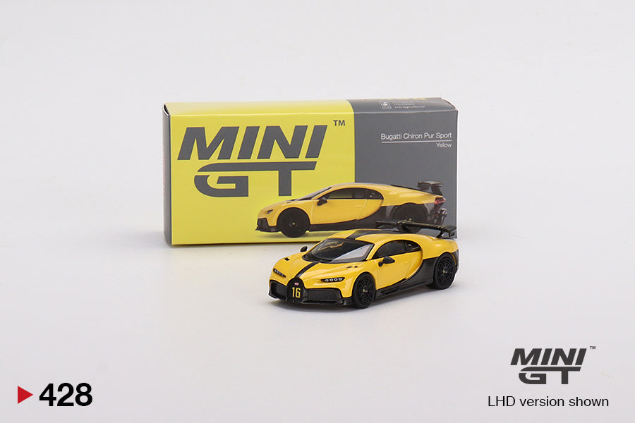 Mini GT No.428 Bugatti Chiron Pur Sport Yellow