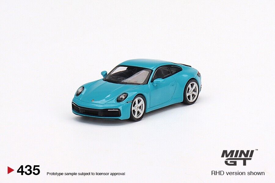Mini GT No.435 Porsche 911 (992) Carrera S Miami Blue