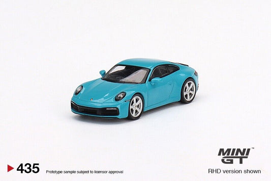 Mini GT No.435 Porsche 911 (992) Carrera S Miami Blue