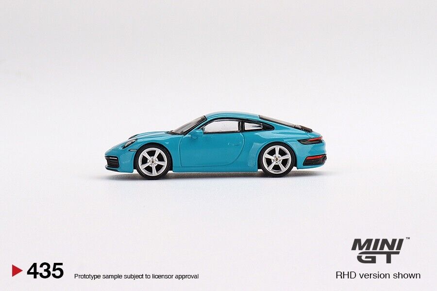 Mini GT No.435 Porsche 911 (992) Carrera S Miami Blue