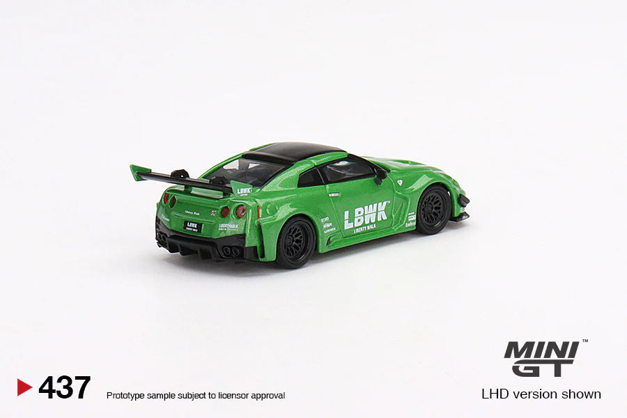 Mini GT No.437 LB-Silhouette Works GT Nissan 35GT-RR Ver.2 Apple Green