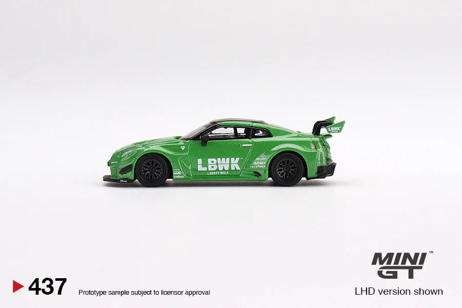 Mini GT No.437 LB-Silhouette Works GT Nissan 35GT-RR Ver.2 Apple Green