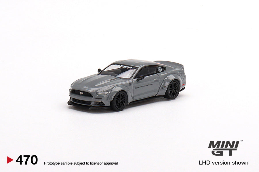 Mini GT No.470 Ford Mustang GT LB Works Grey Mini Toy Sensei