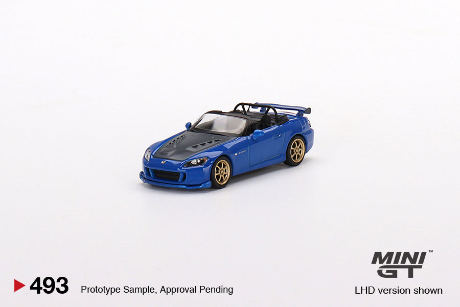 Mini GT No.493 Honda S2000 AP2 Mugen Monte Carlo Blue Pearl Mini Toy Sensei