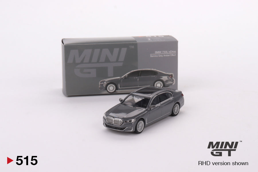 Mini GT No.515 BMW 750Li xDrive Bernina Grey Amber Effect