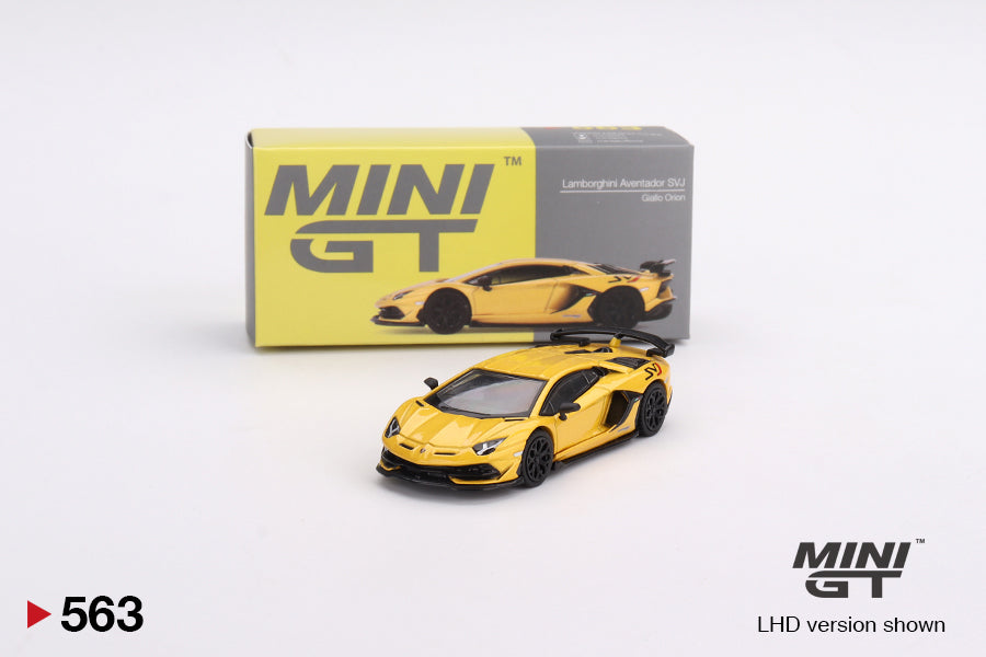 Mini GT No.563 Lamborghini Aventador SVJ Giallo Orion