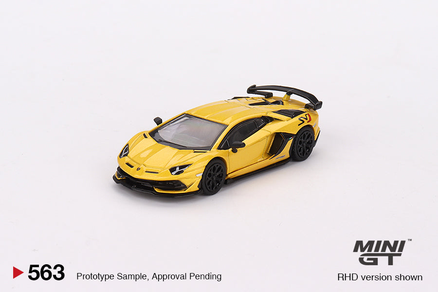 Mini GT No.563 Lamborghini Aventador SVJ Giallo Orion