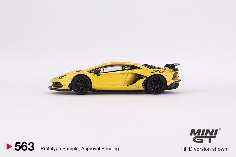 Mini GT No.563 Lamborghini Aventador SVJ Giallo Orion