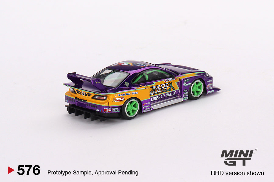 Mini GT No.576 LB-Super Silhouette Nissan S15 SILVIA #555 2022 Formula Drift Japan