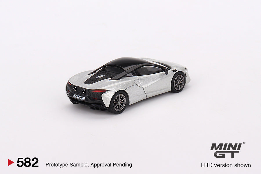 Mini GT No.582 McLaren Artura Ice Silver (Blister Pack) - MiJo Exclusives