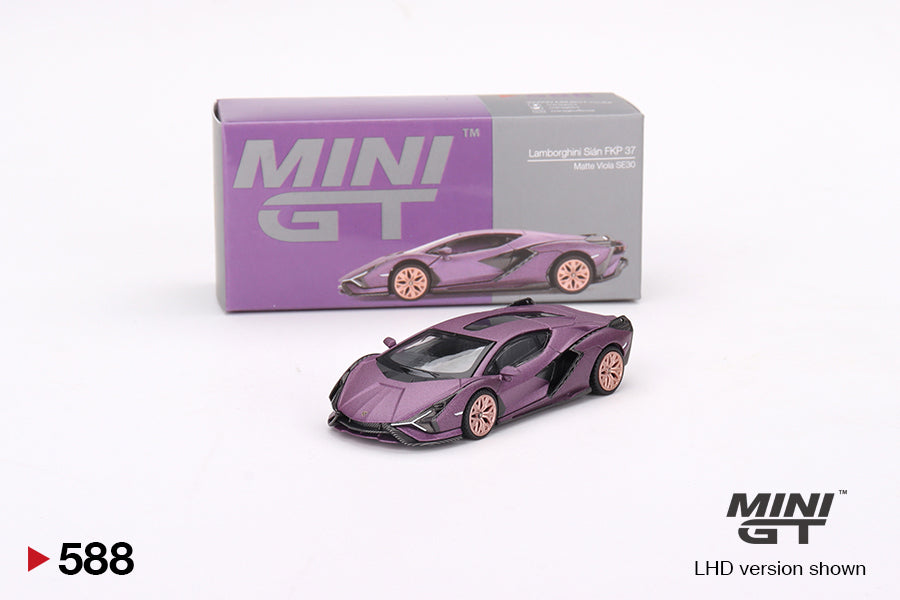 Mini GT No.588 Lamborghini Sián FKP 37 Matte Viola SE30 - Hong Kong Exclusive