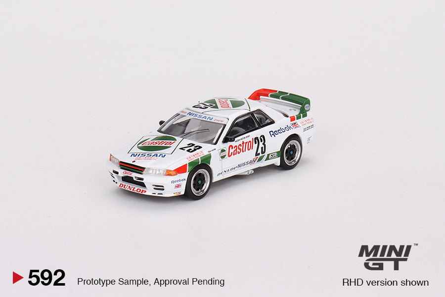 Mini GT No.592 Nissan Skyline GT-R (R32) Gr. A #23 1990 Macau Guia Race Winner (Blister Pack) - MiJo Exclusive