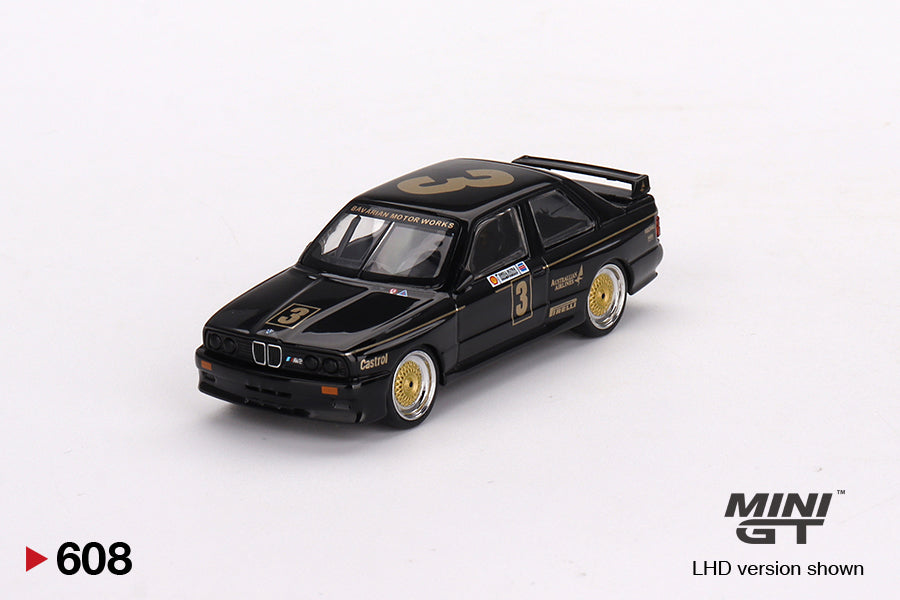 Mini GT No.608 BMW M3 #3 JPS Team BMW 1987 ATCC Championship Winner - Australia Exclusive