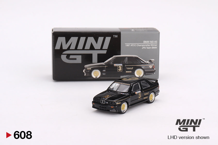 Mini GT No.608 BMW M3 #3 JPS Team BMW 1987 ATCC Championship Winner - Australia Exclusive
