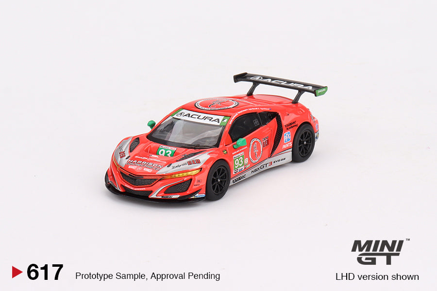 Mini GT No.617 Acura NSX GT3 EVO22 #93 Harrison Contracting Company 2023 IMSA Daytona 24 Hrs Racers Edge Motorsports with WTRAndretti