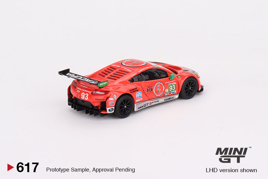 Mini GT No.617 Acura NSX GT3 EVO22 #93 Harrison Contracting Company 2023 IMSA Daytona 24 Hrs Racers Edge Motorsports with WTRAndretti