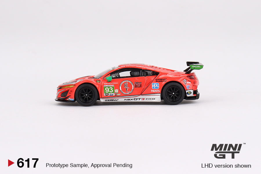 Mini GT No.617 Acura NSX GT3 EVO22 #93 Harrison Contracting Company 2023 IMSA Daytona 24 Hrs Racers Edge Motorsports with WTRAndretti