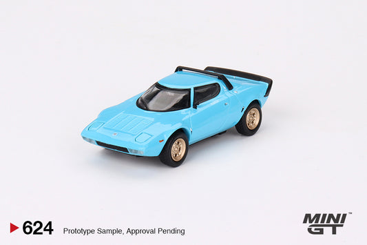 Mini GT No.624 Lancia Stratos HF Stradale Azzuro Chiaro