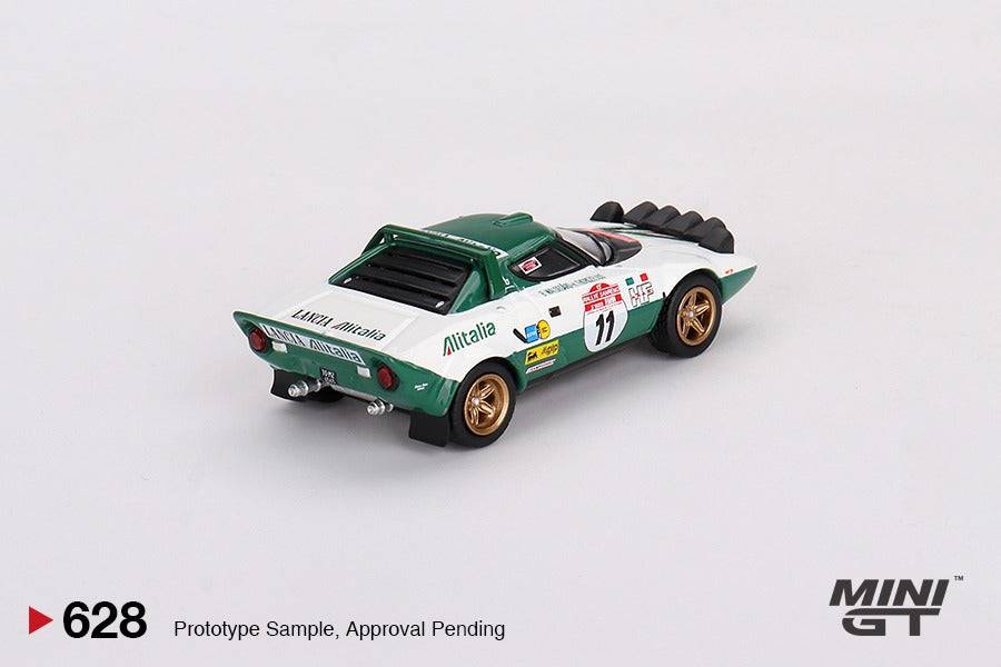 Mini GT No.628 Lancia Stratos HF #11 1975 Rally Sanremo Winner
