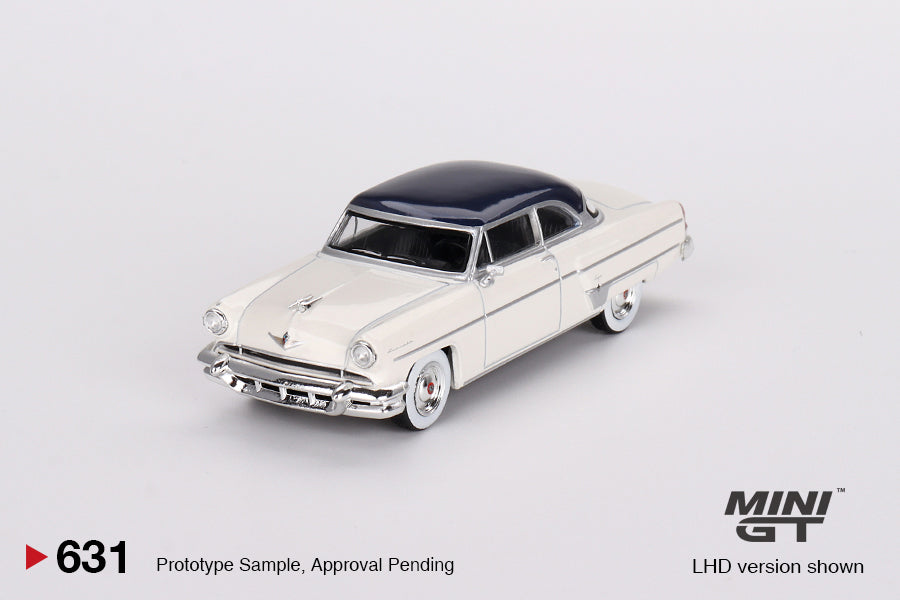 Mini GT No.631 Lincoln Capri 1954 Arctic White / Atlantic Blue